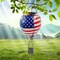 Glass Solar Hot Air Balloon Lantern with Flame Hanging Garden Flickering Light Outdoor Waterproof for Yard Patio Tree 4th of July Decorations
